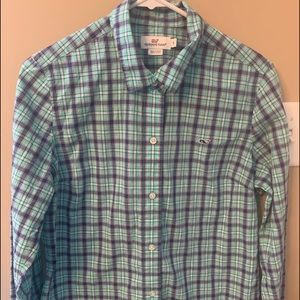 Vineyard Vines Botton down shirt plaid size youth 10